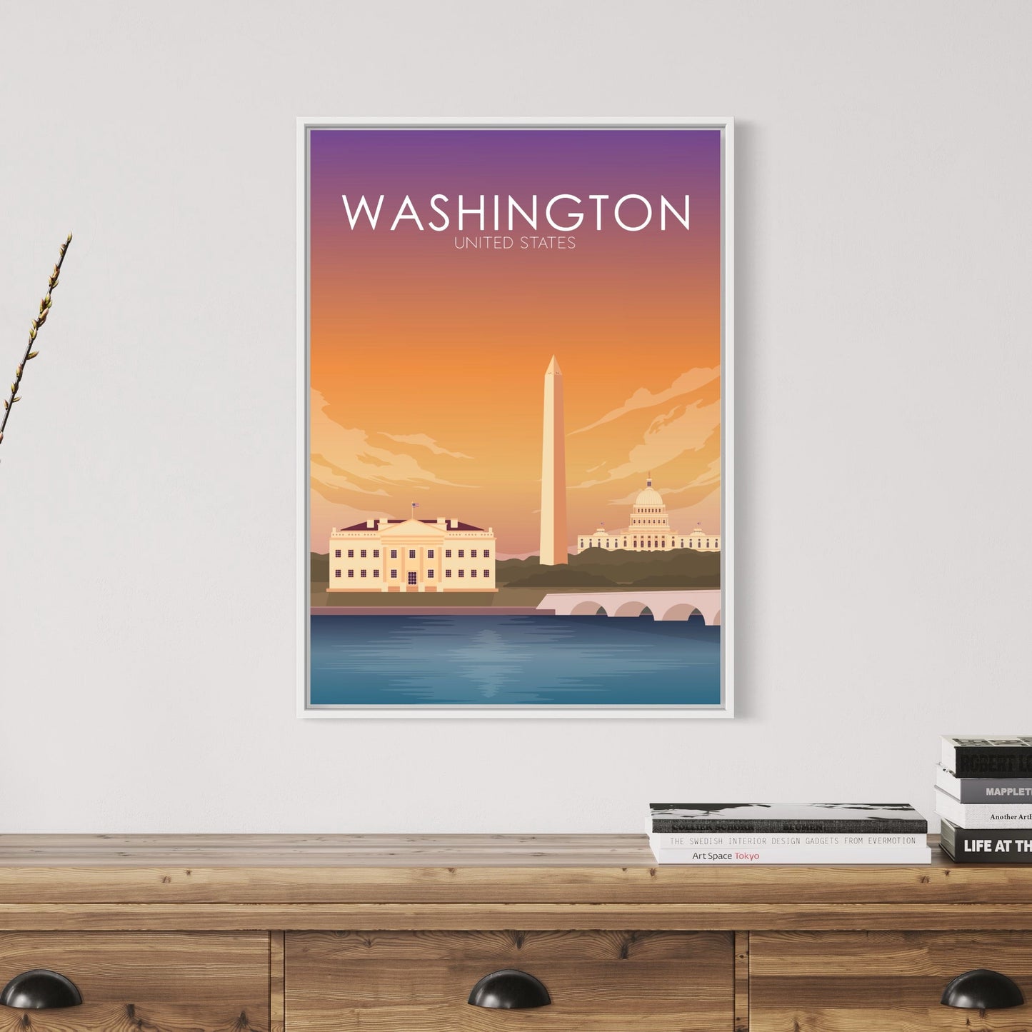 Washington Poster | Washington DC Wall Art | Washington DC Sunset Print