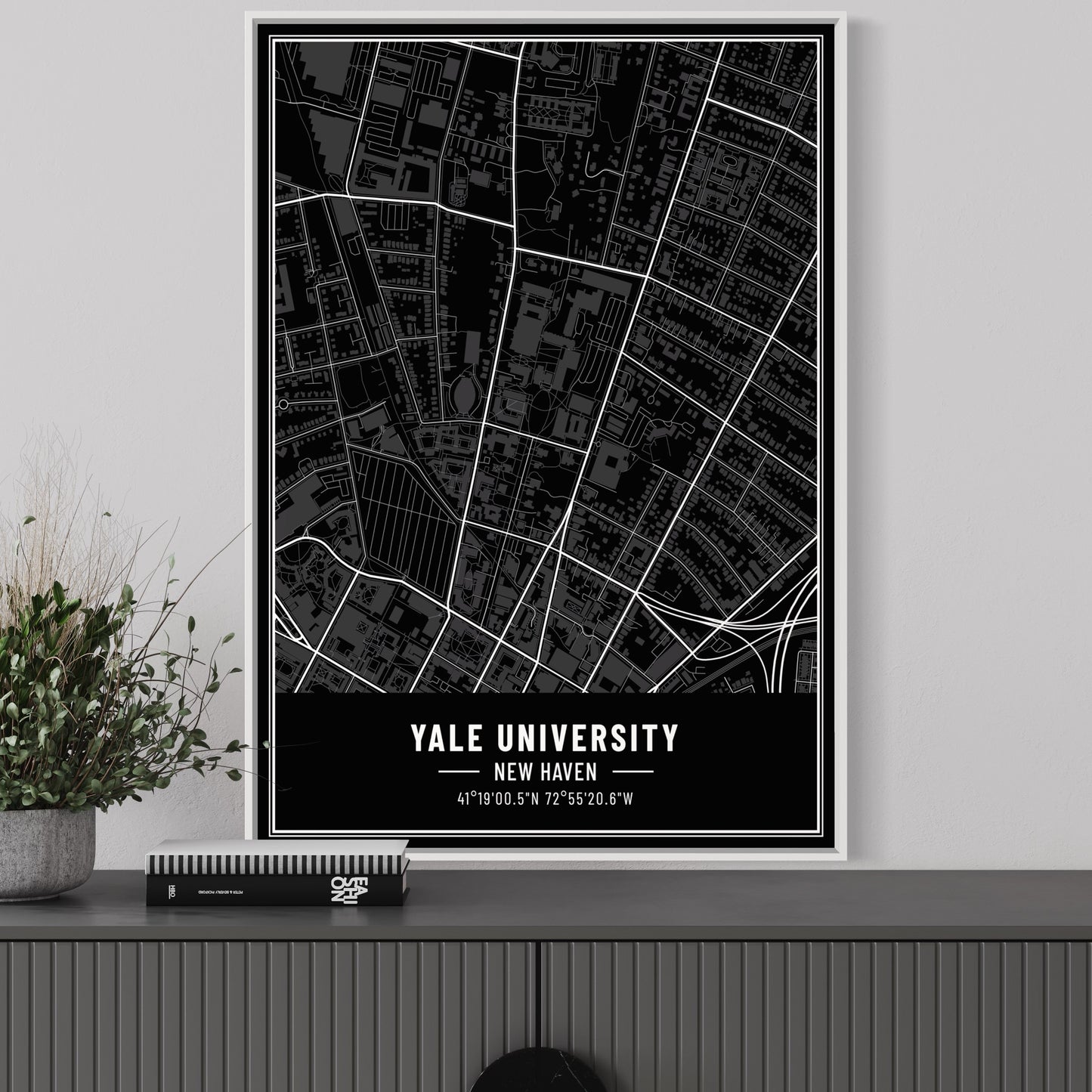 Yale Map Poster | Yale Map Wall Art | Yale Map Print