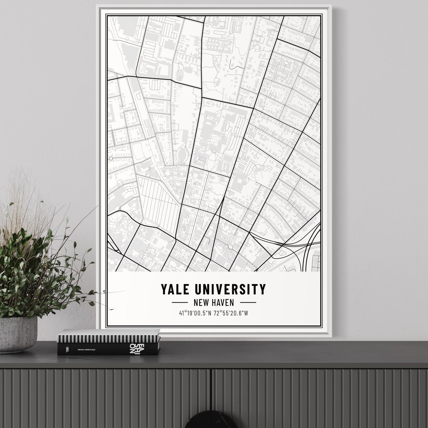 Yale Map Poster | Yale Map Wall Art | Yale Map Print
