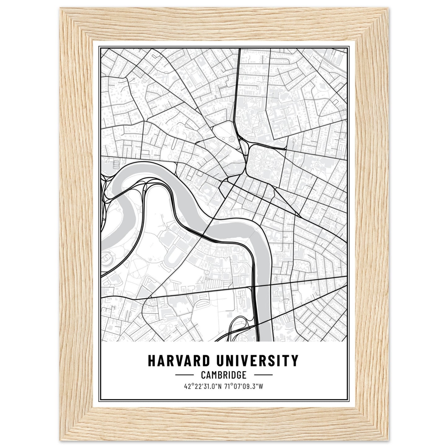 Harvard Map Poster | Harvard Map Wall Art | Harvard Map Print