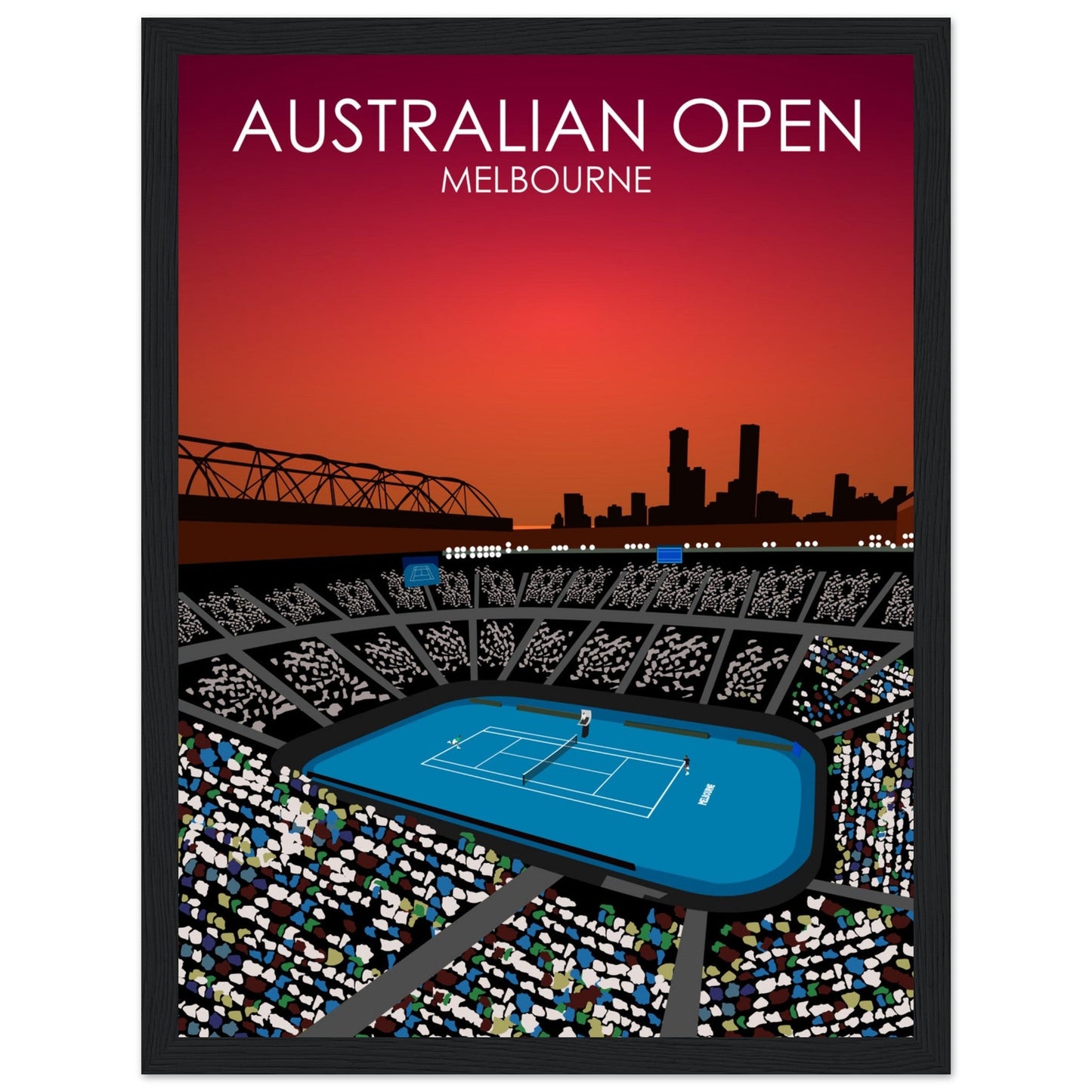 Australian Open Poster - Red Sky