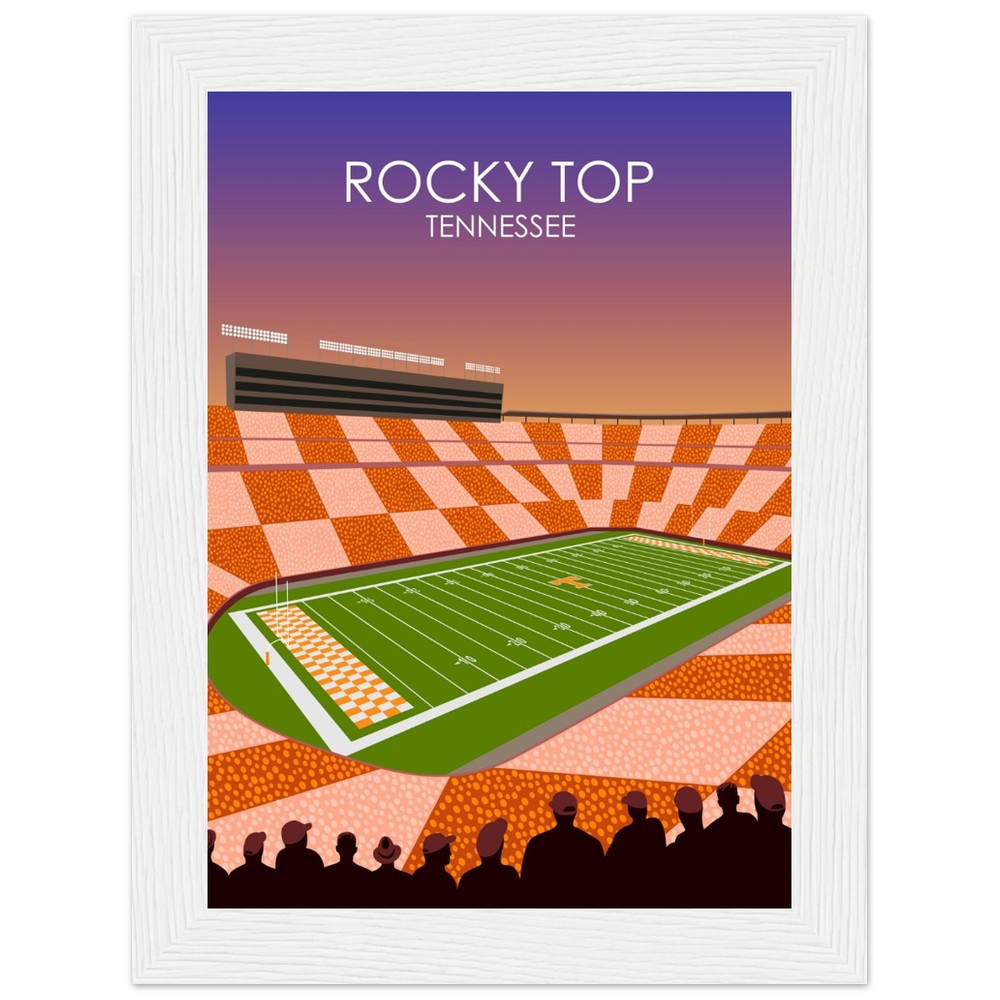 Rocky Top | Neyland Stadium Poster | University of Tennessee College Football Stadium Print