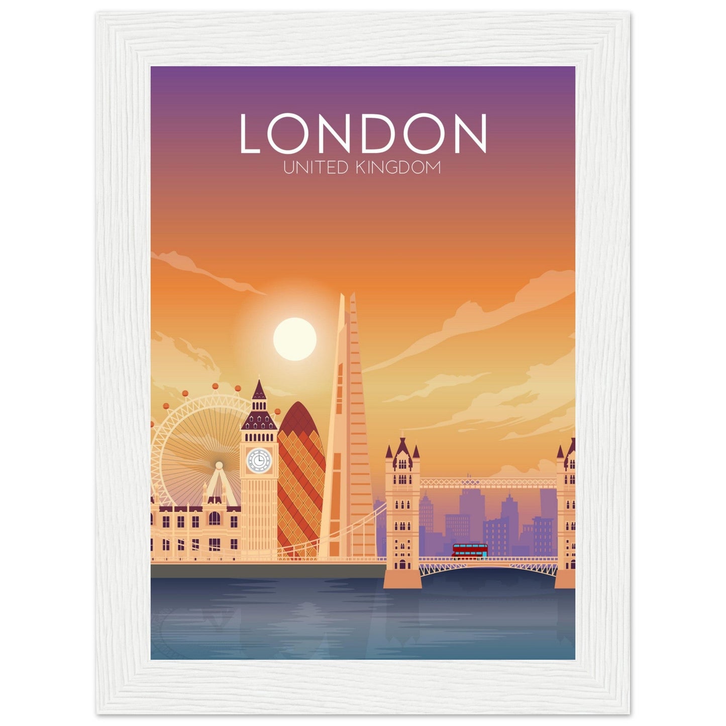 London Poster | London Wall Art | London Sunset Print