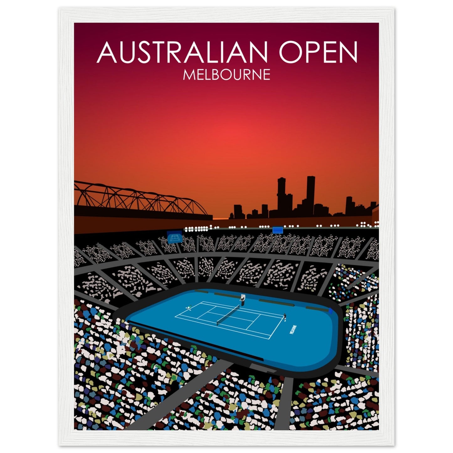 Australian Open Poster - Red Sky