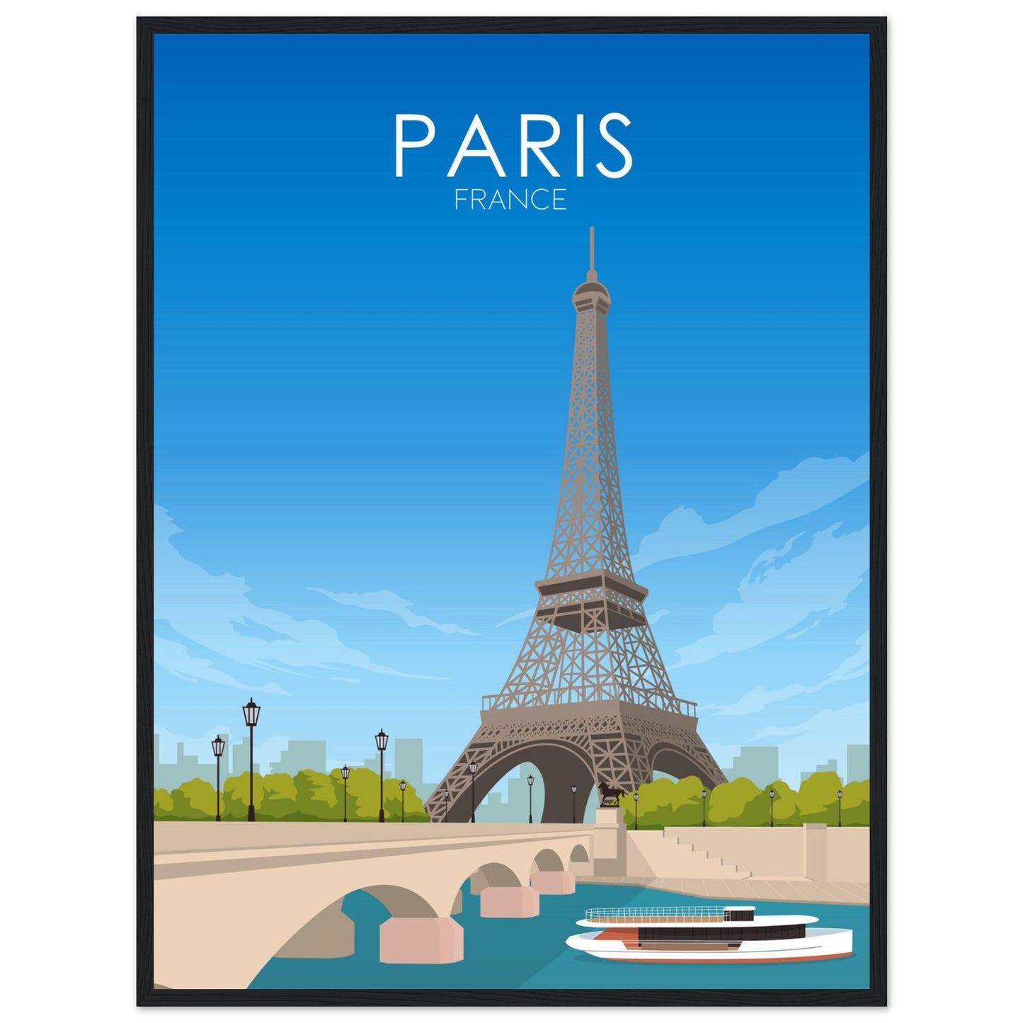 Paris Poster | Paris Wall Art | Paris Daytime Print