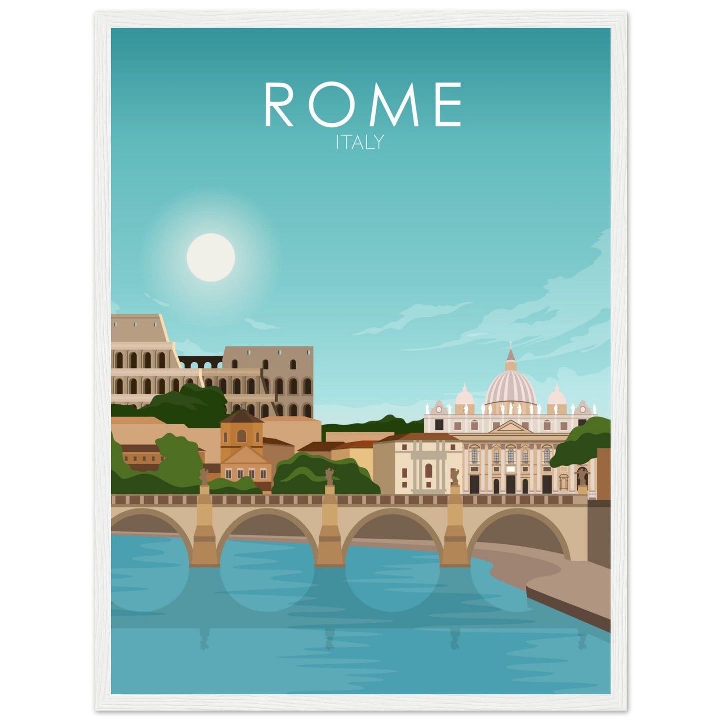 Rome Poster | Rome Wall Art | Rome Daytime Print