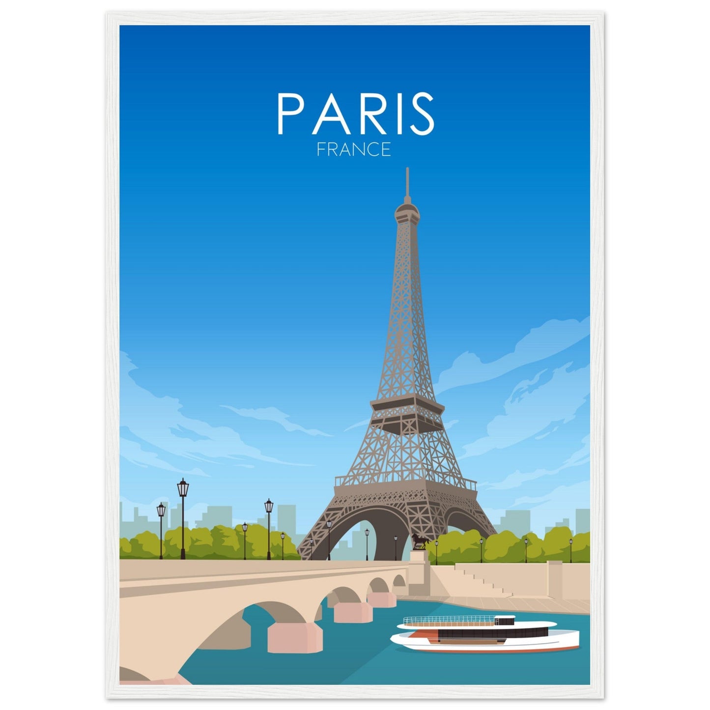 Paris Poster | Paris Wall Art | Paris Daytime Print