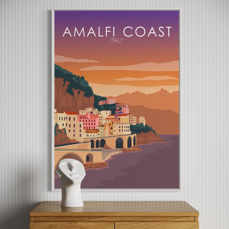 Amalfi Coast Sunset Poster | Amalfi Coast Sunset Print | Amalfi Coast Sunset Wall Art