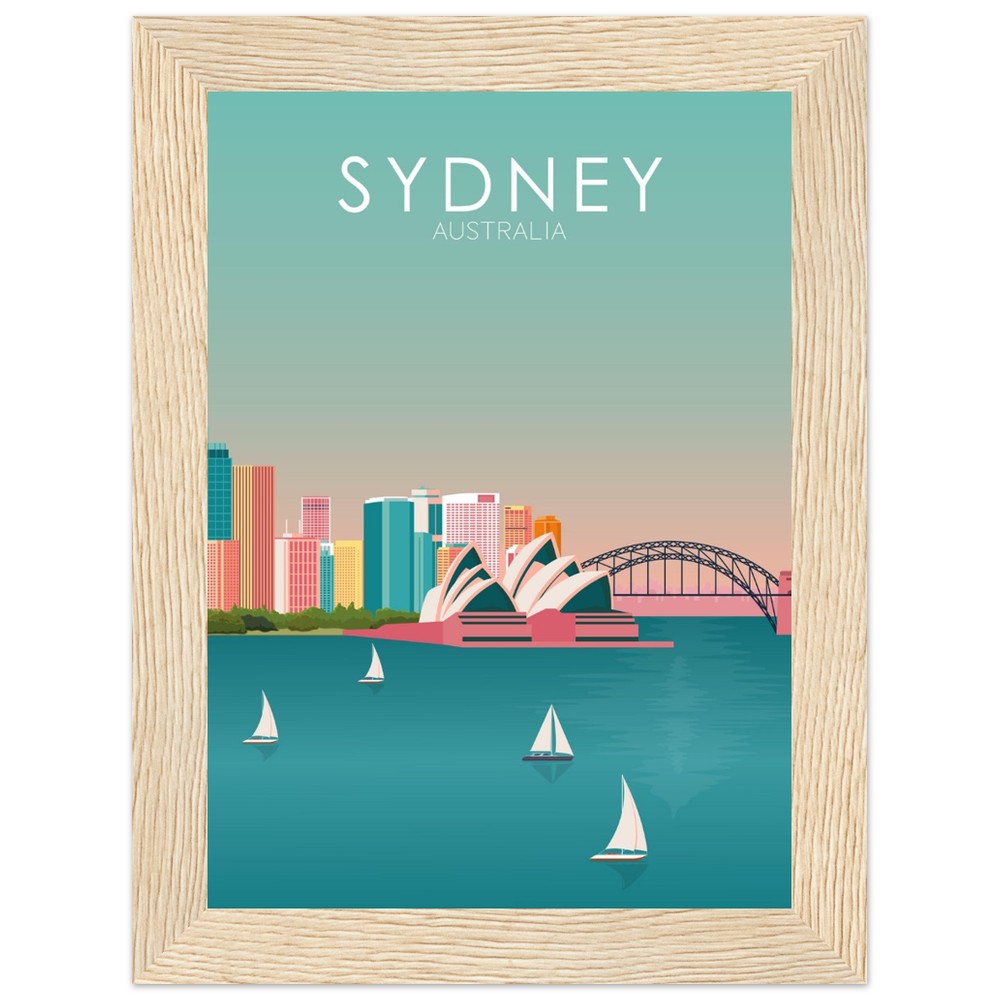 Sydney Poster | Sydney Wall Art | Sydney Pastel Print