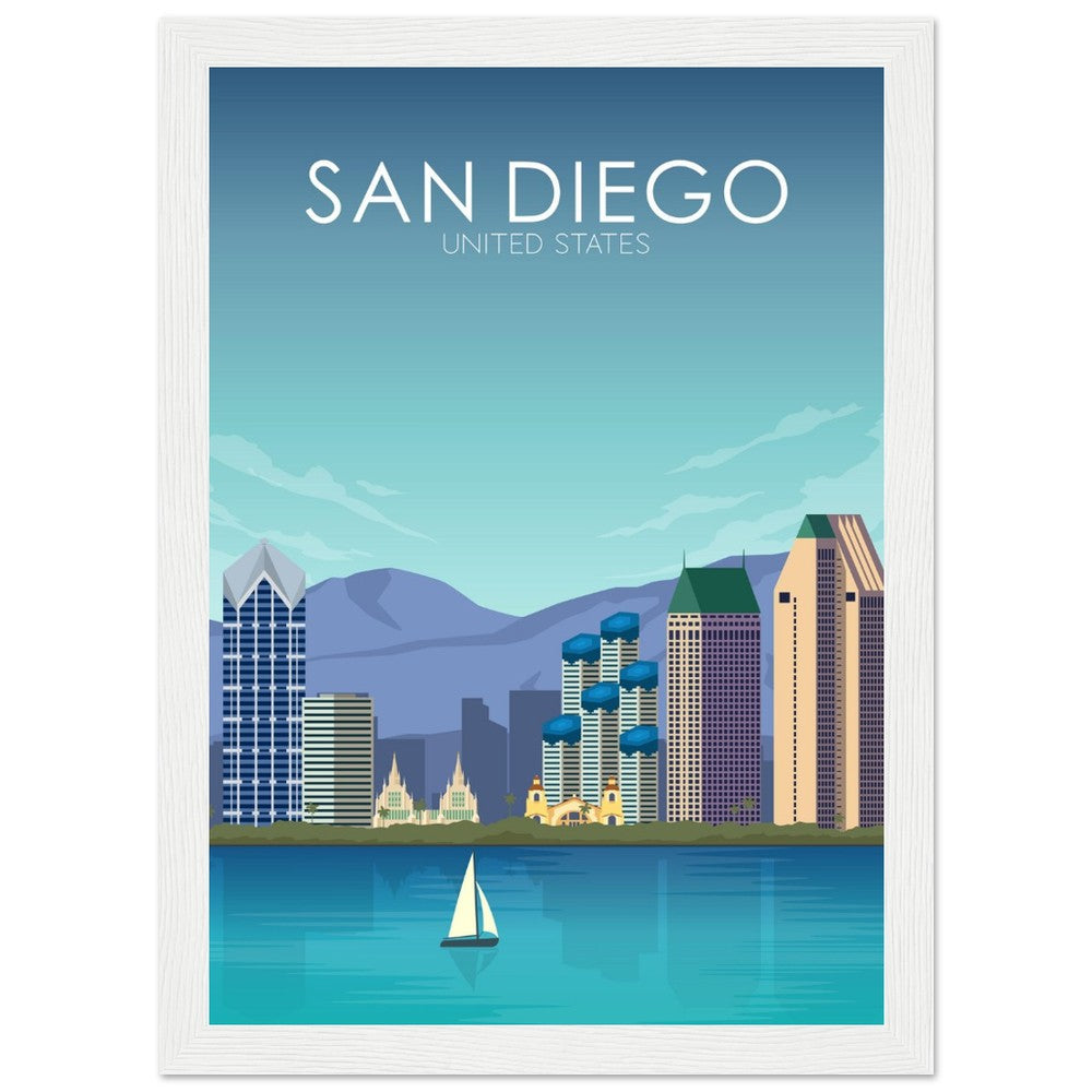 San Diego Poster | San Diego Wall Art | San Diego Daytime Print