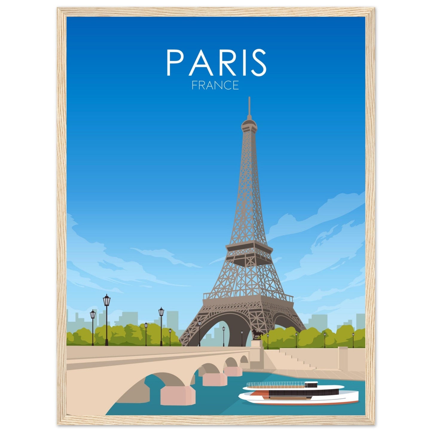 Paris Poster | Paris Wall Art | Paris Daytime Print