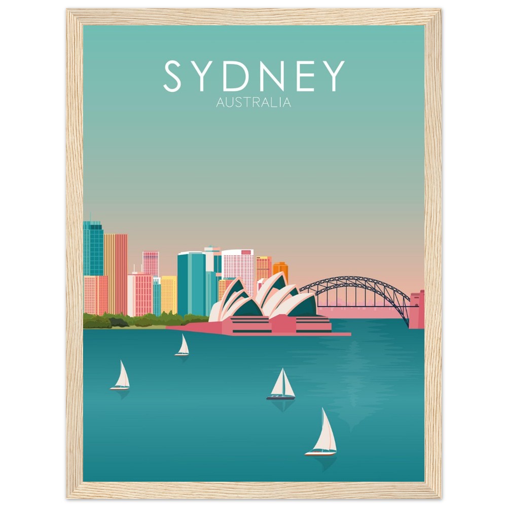 Sydney Poster | Sydney Wall Art | Sydney Pastel Print