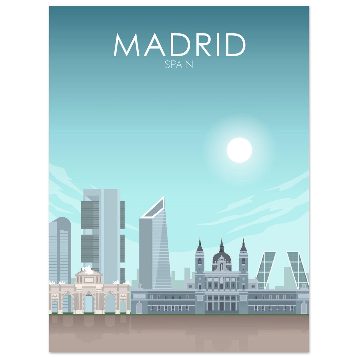 Madrid Poster | Madrid Wall Art | Madrid Daytime Print