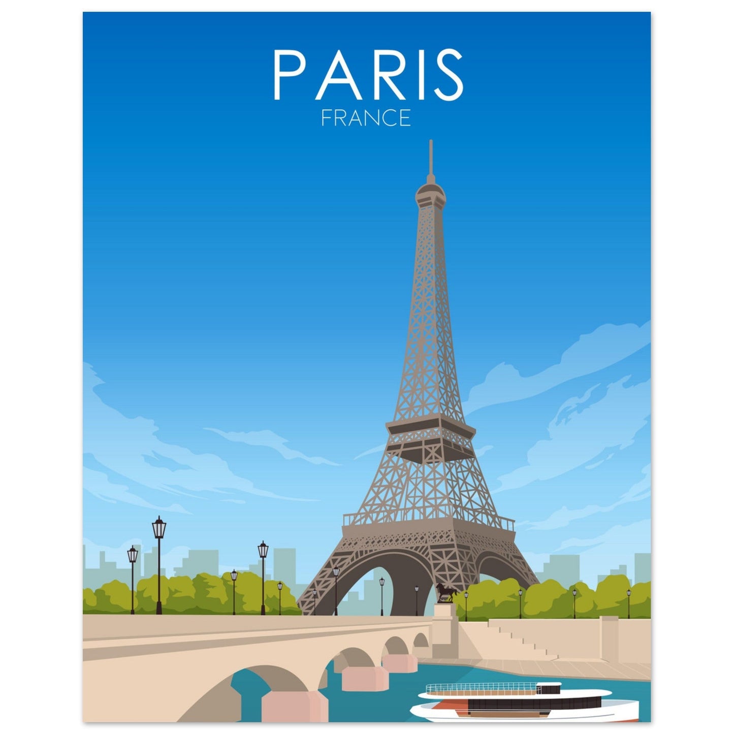 Paris Poster | Paris Wall Art | Paris Daytime Print