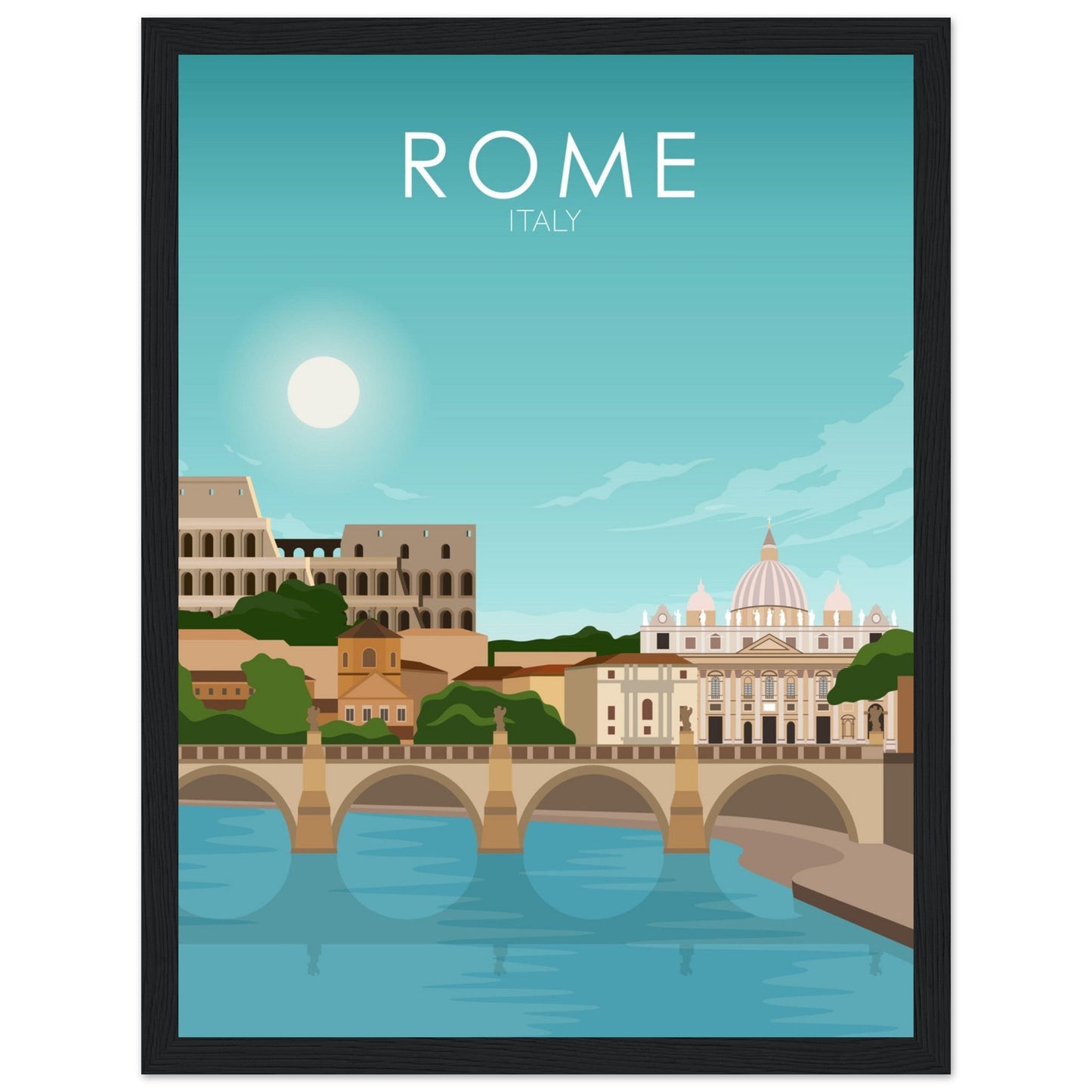 Rome Poster | Rome Wall Art | Rome Daytime Print