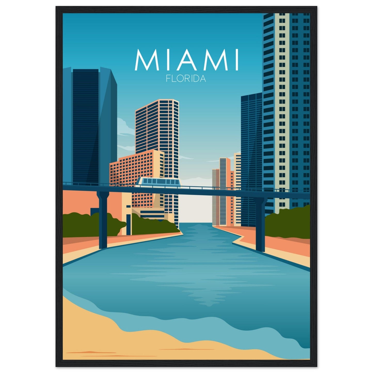 Miami Poster | Miami Wall Art | Miami Daytime Print