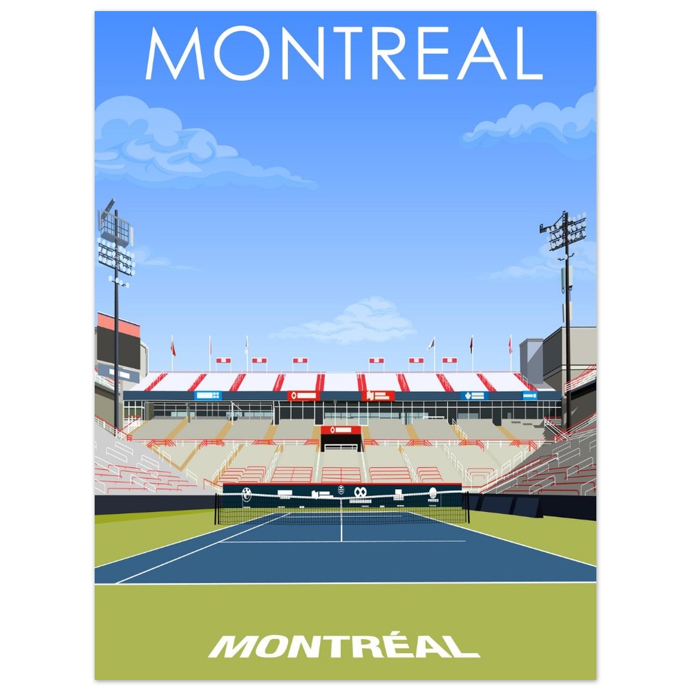 Montreal ATP/WTA Masters Tennis Stadium Poster