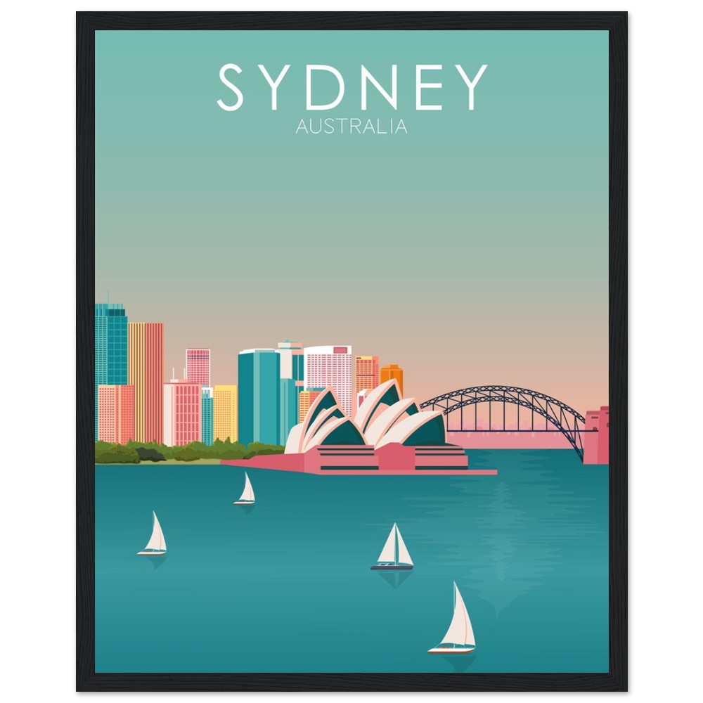 Sydney Poster | Sydney Wall Art | Sydney Pastel Print