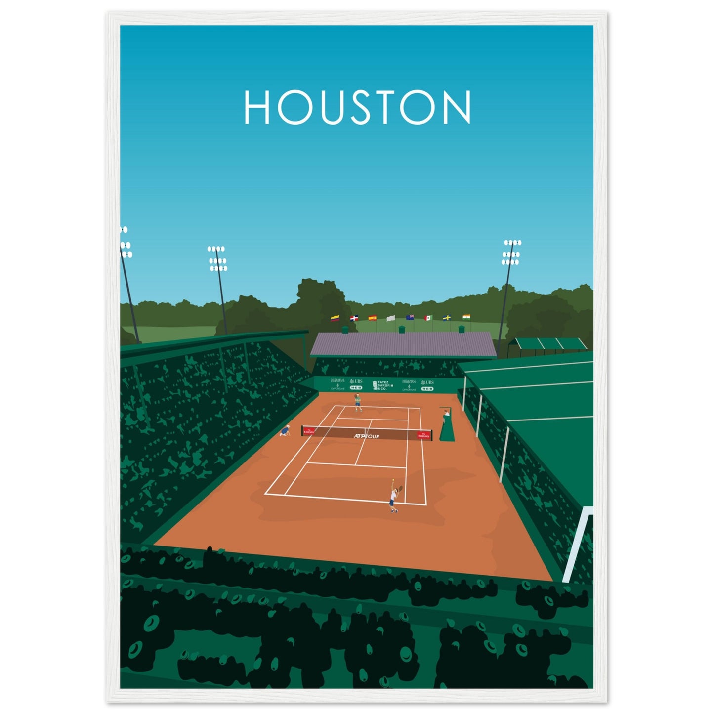 Houston ATP Tennis Stadium Poster