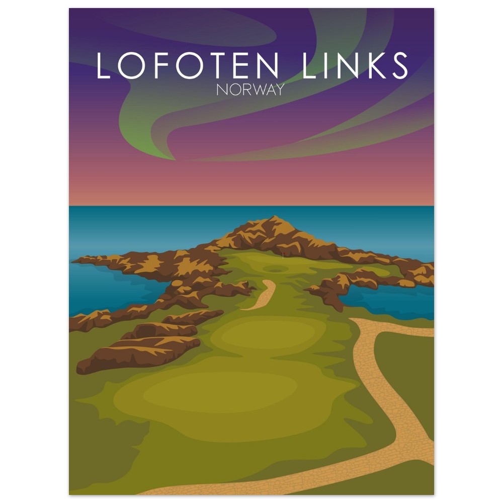 Lofoten Links Golf Course Sunset Print