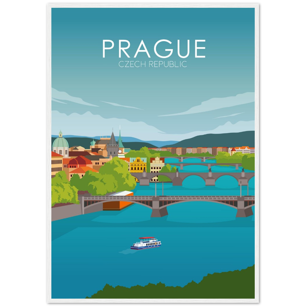 Prague Poster | Prague Wall Art | Prague Daytime Print