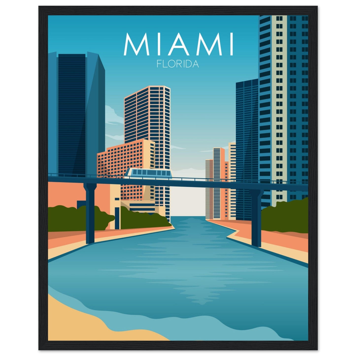 Miami Poster | Miami Wall Art | Miami Daytime Print