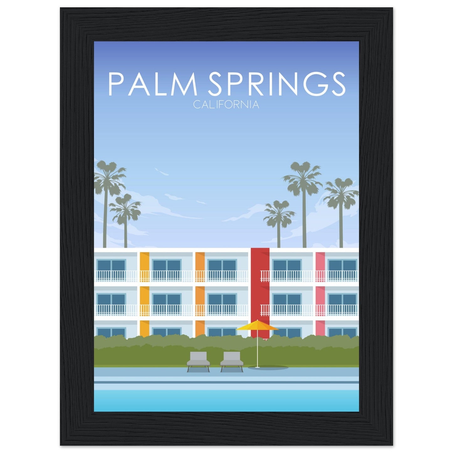 Palm Springs Poster | Palm Springs Wall Art | Palm Springs Daytime Print