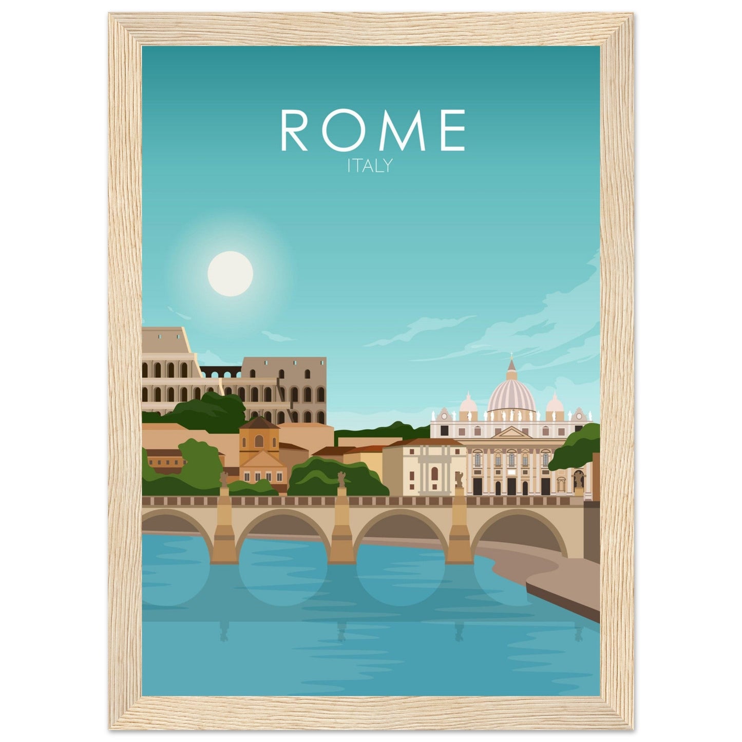 Rome Poster | Rome Wall Art | Rome Daytime Print