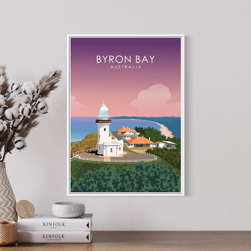 Byron Bay Poster | Byron Bay Wall Art | Byron Bay Pastel Print