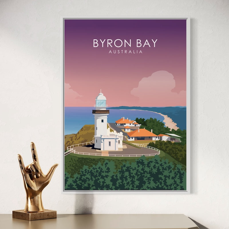 Byron Bay Poster | Byron Bay Wall Art | Byron Bay Pastel Print