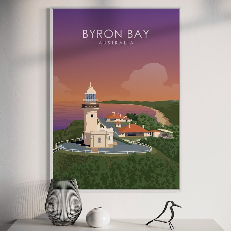 Byron Bay Poster | Byron Bay Wall Art | Byron Bay Sunset Print