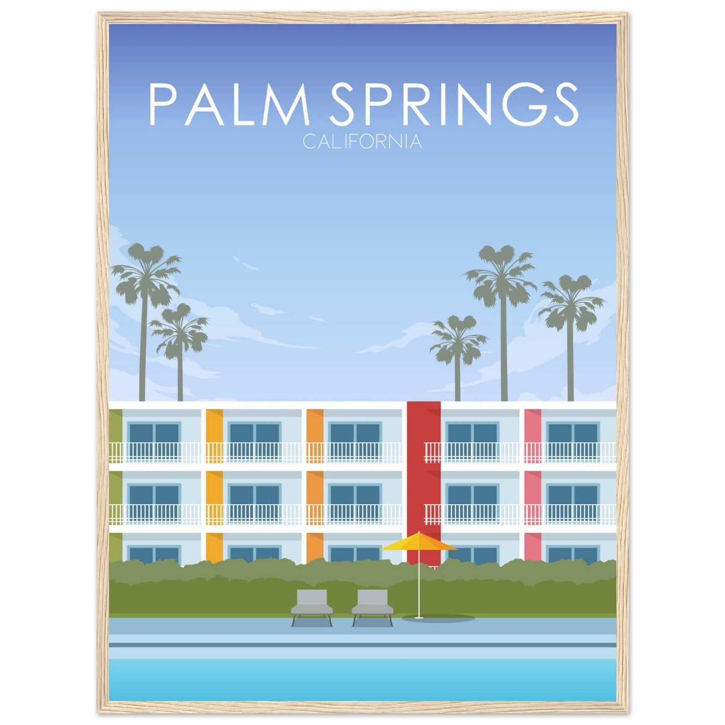 Palm Springs Poster | Palm Springs Wall Art | Palm Springs Daytime Print