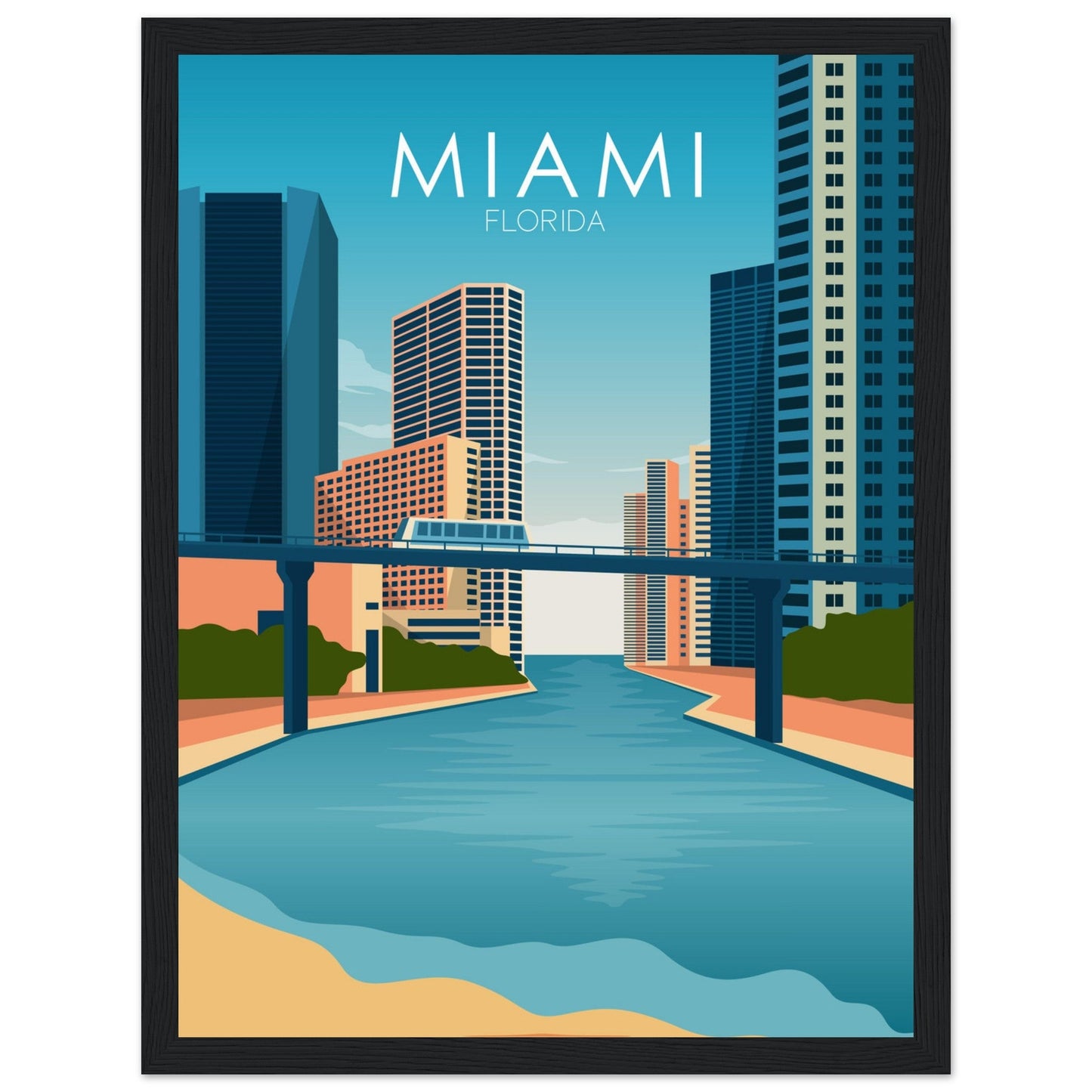 Miami Poster | Miami Wall Art | Miami Daytime Print