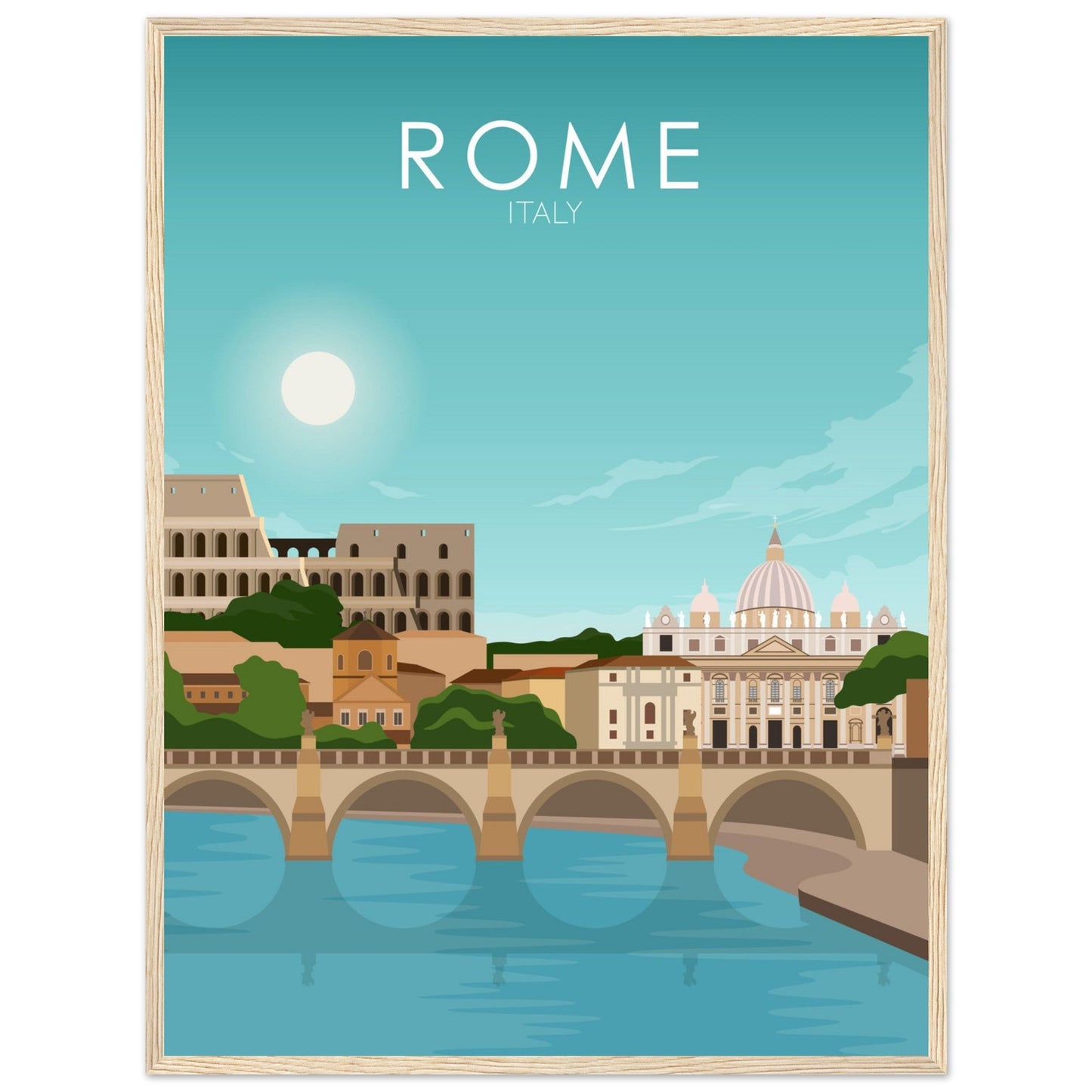 Rome Poster | Rome Wall Art | Rome Daytime Print