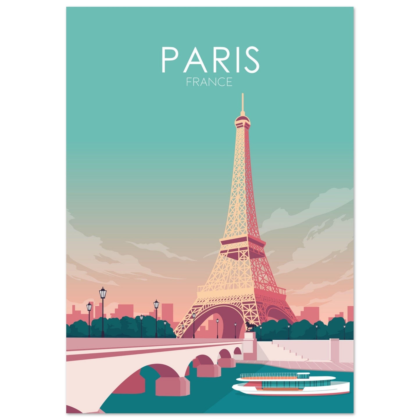 Paris Poster | Paris Wall Art | Paris Pastel Print