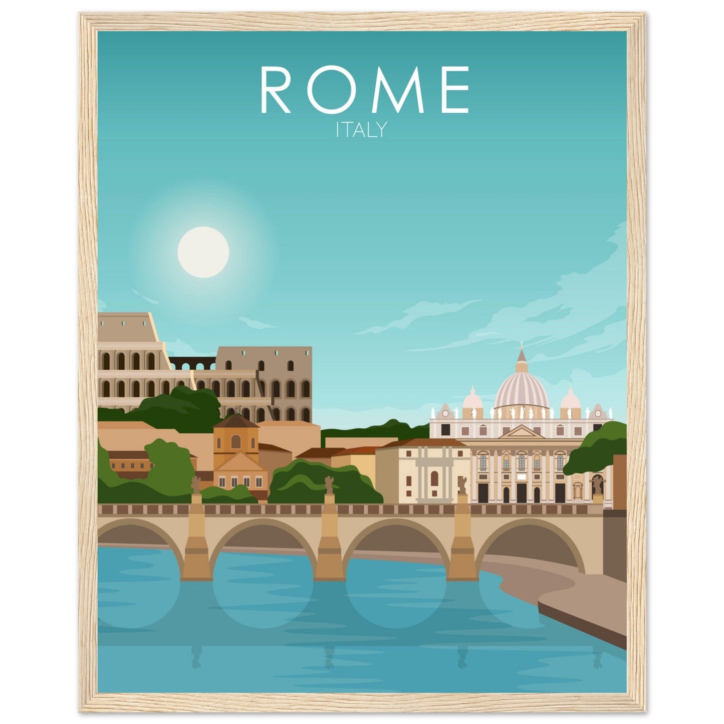 Rome Poster | Rome Wall Art | Rome Daytime Print