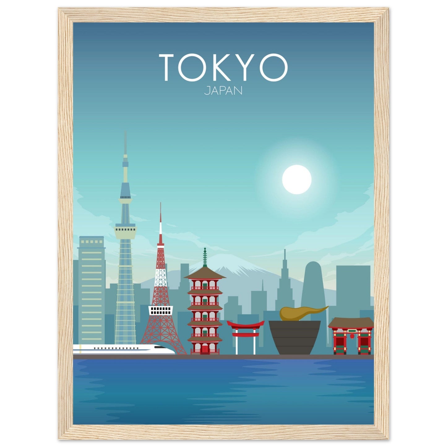 Tokyo Poster | Tokyo Wall Art | Tokyo Daytime Print