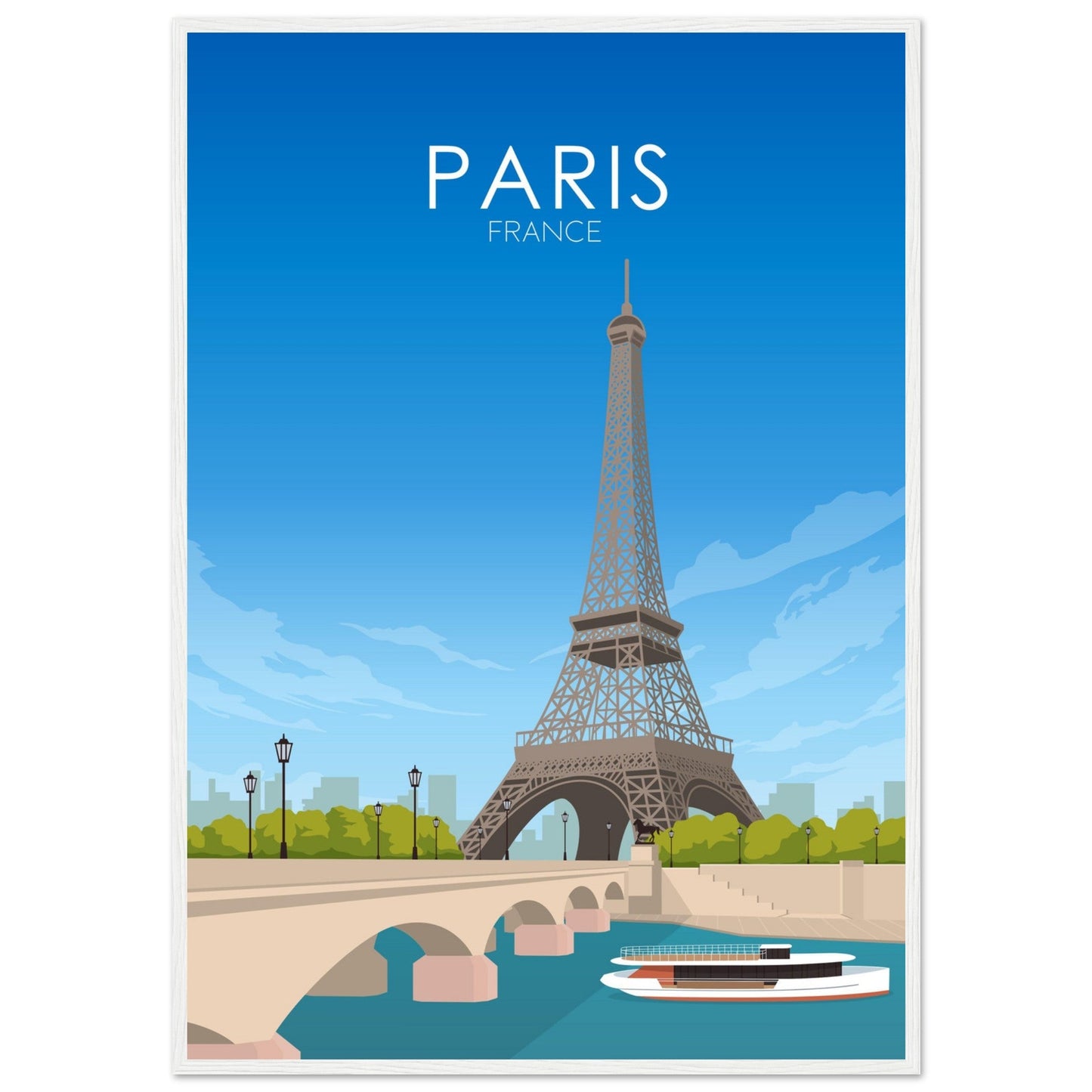 Paris Poster | Paris Wall Art | Paris Daytime Print