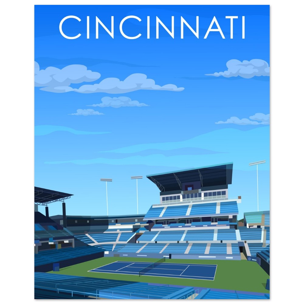 Cincinnati ATP/WTA Masters Tennis Stadium Poster