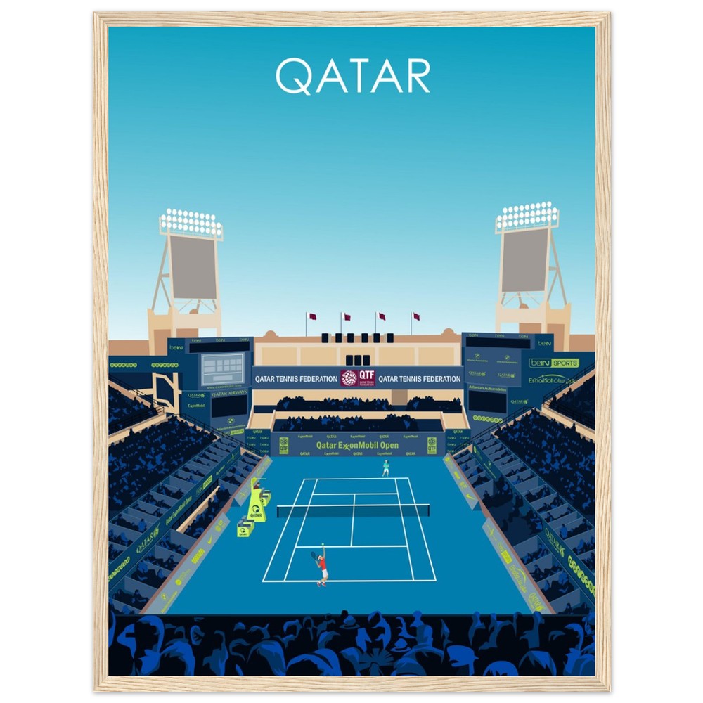 Qatar Open Tennis Poster