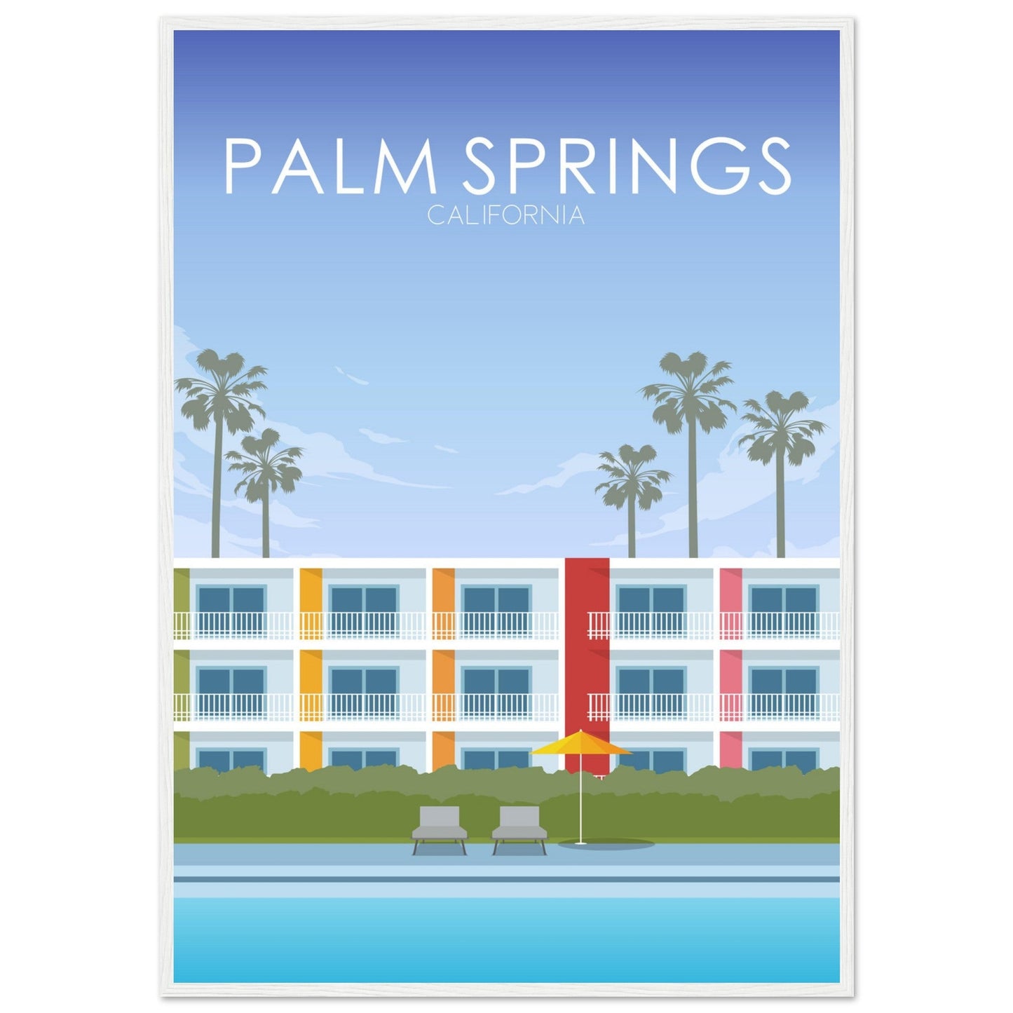 Palm Springs Poster | Palm Springs Wall Art | Palm Springs Daytime Print