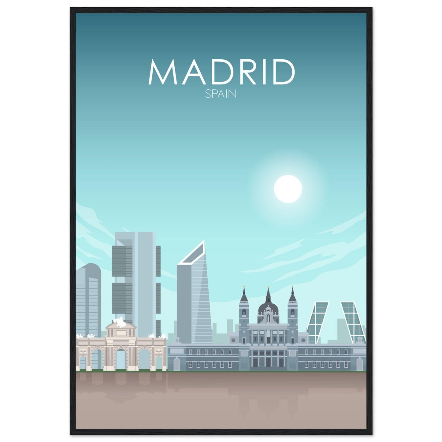 Madrid Poster | Madrid Wall Art | Madrid Daytime Print