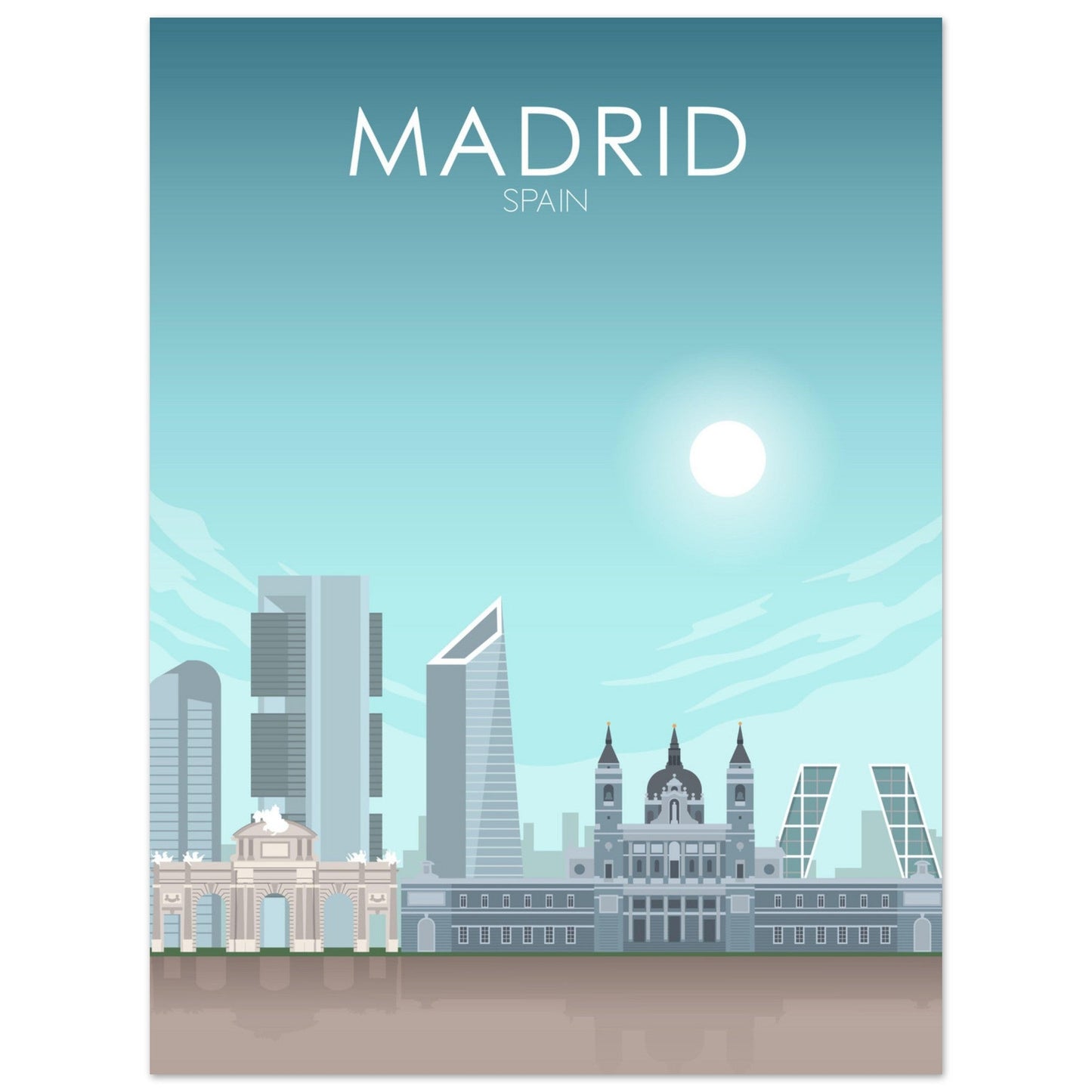 Madrid Poster | Madrid Wall Art | Madrid Daytime Print