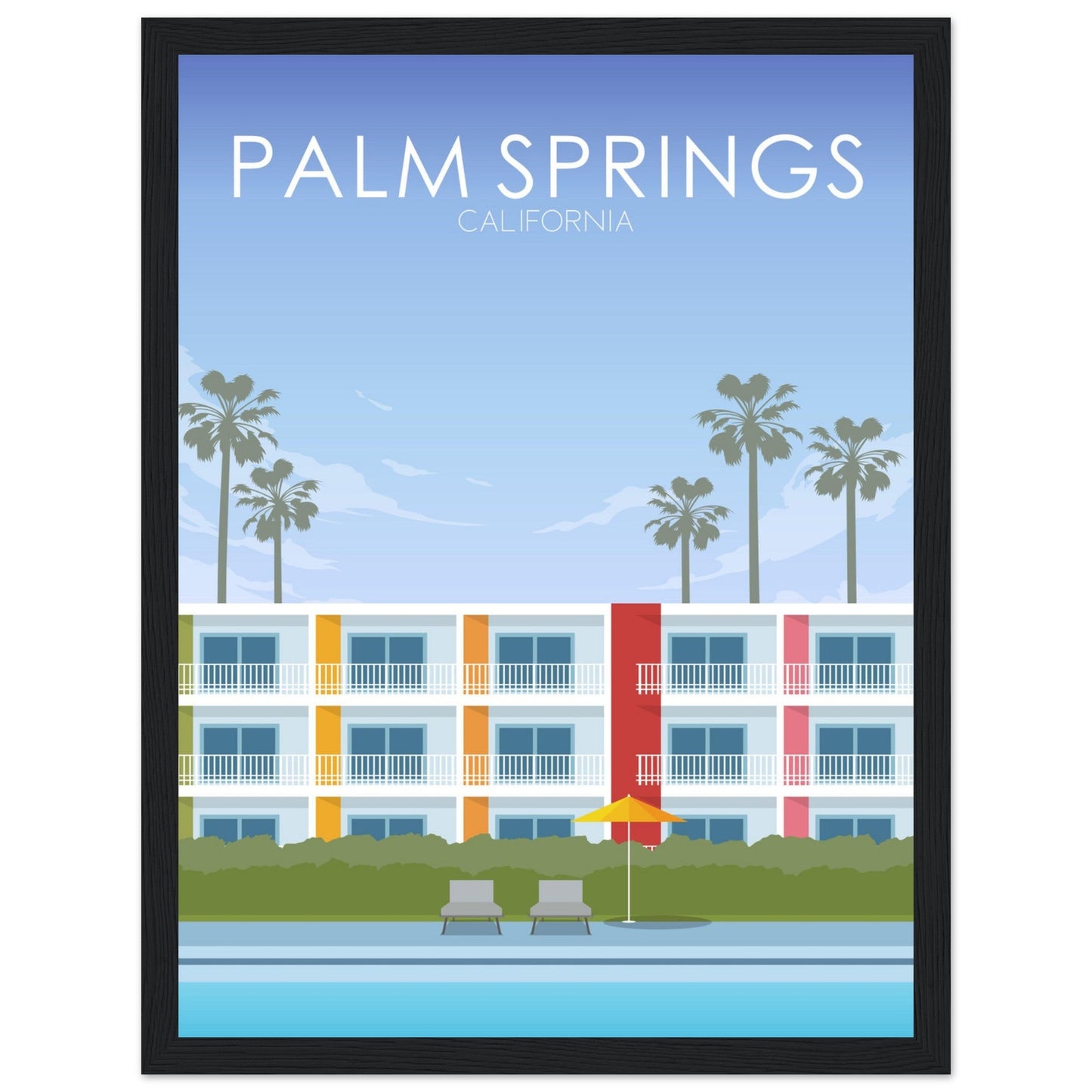 Palm Springs Poster | Palm Springs Wall Art | Palm Springs Daytime Print