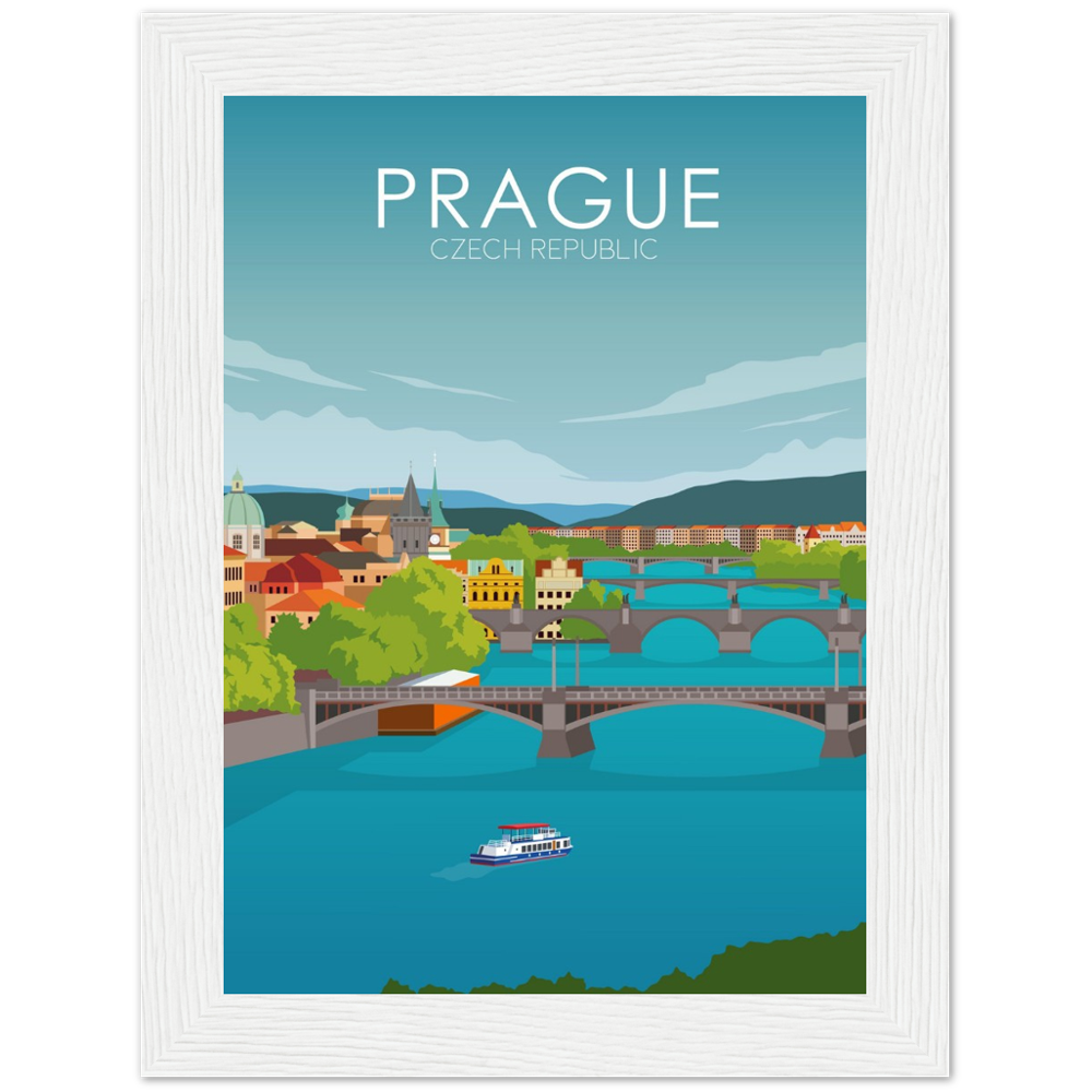 Prague Poster | Prague Wall Art | Prague Daytime Print