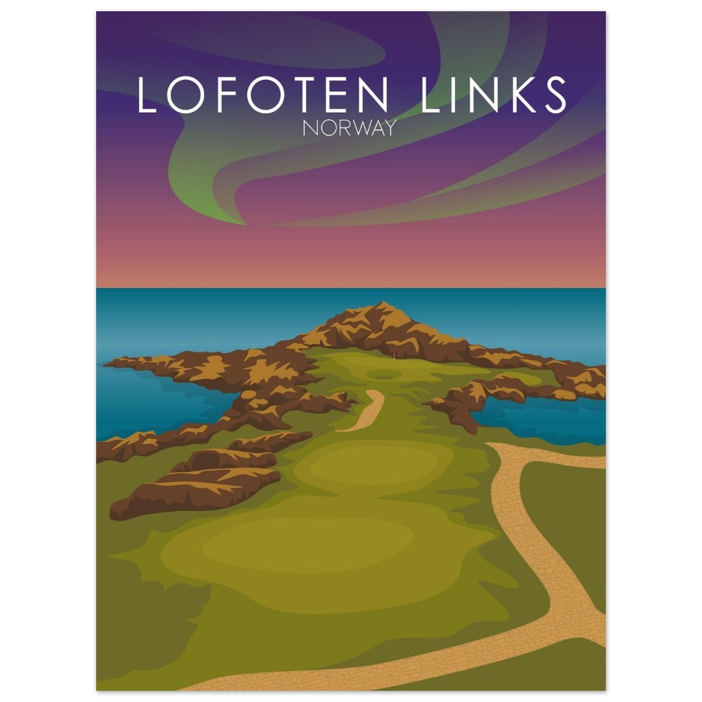 Lofoten Links Golf Course Sunset Print