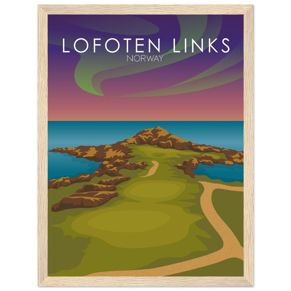 Lofoten Links Golf Course Sunset Print