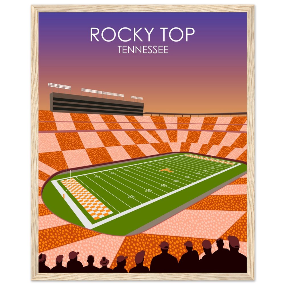 Rocky Top | Neyland Stadium Poster | University of Tennessee College Football Stadium Print