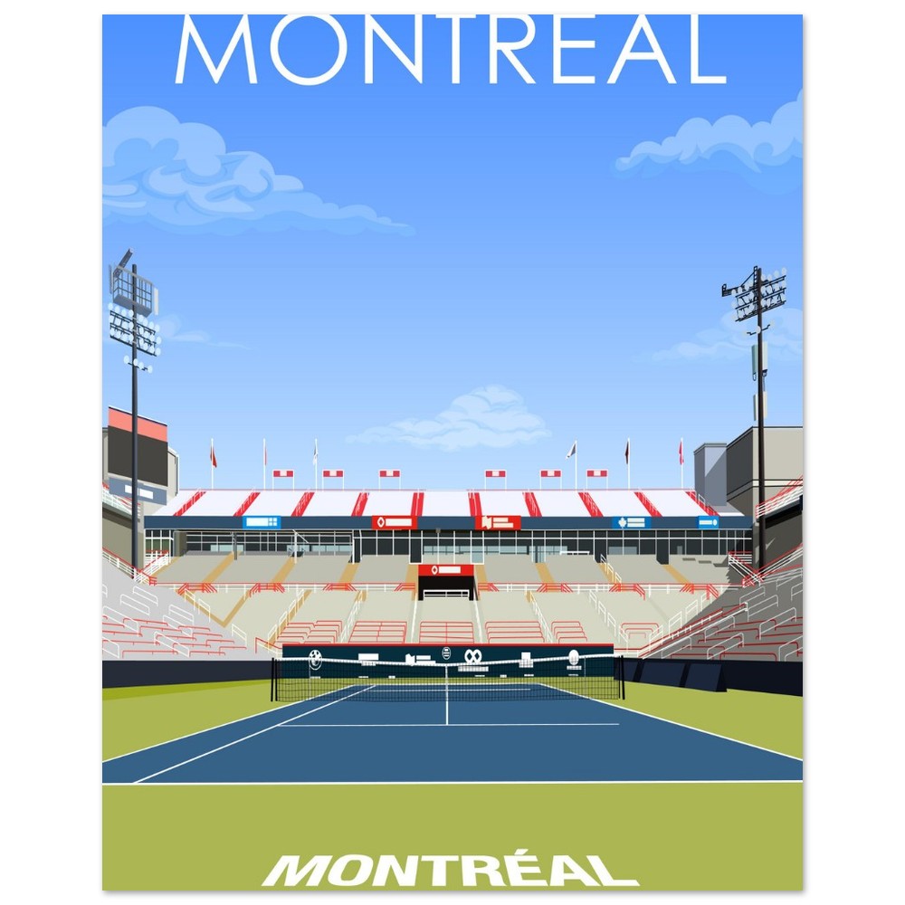 Montreal ATP/WTA Masters Tennis Stadium Poster