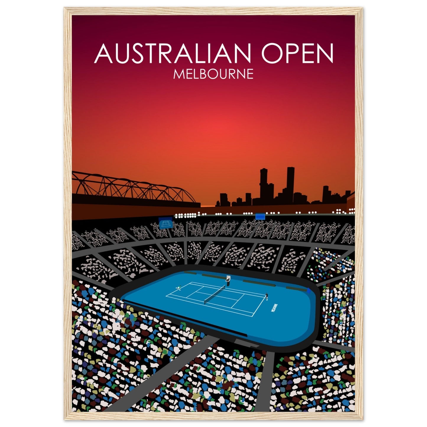 Australian Open Poster - Red Sky